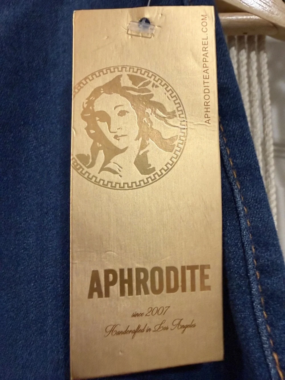 Aphrodite NWT Dark Blue Bell Bottom Jeans - Picture 3 of 10